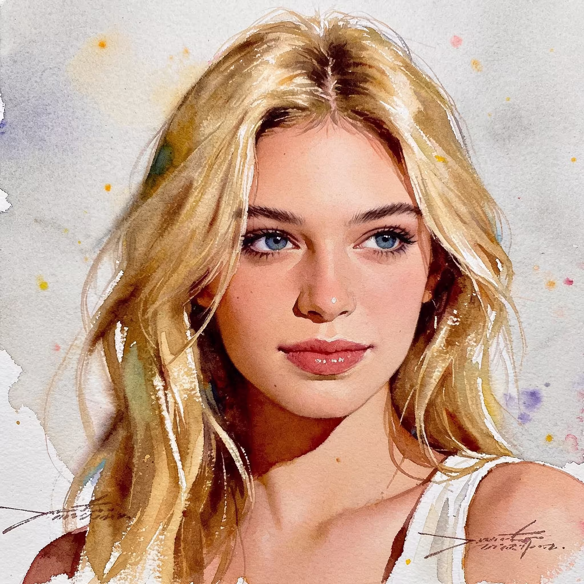 Close-up portrait of a beautiful young american...
